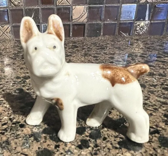 Hand Painted Pug Dog Figurine Vintage