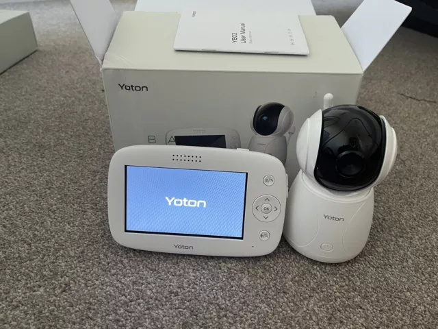 Monitor de bebé YOTON con cámara, pantalla HD de 4,3", batería recargable de 3200 mAh