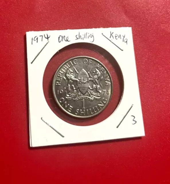 1974 Ein Schilling Kenia Münze - Schöne Welt Münze