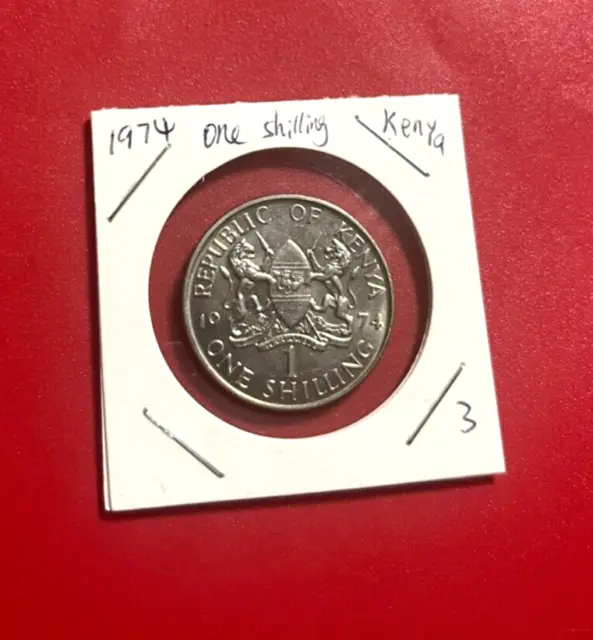 1974 One Shilling Kenya Coin - Nice World Coin !!!