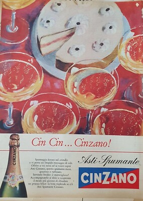 Pubblicità 1969 Asti Cora Spumante bum ed è subito festa Clipping Adv 