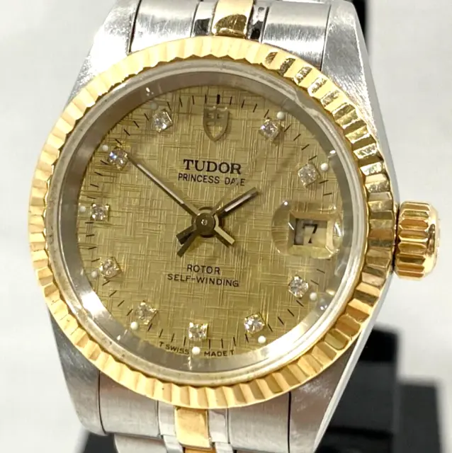 Tudor Princess Oysterdate 92413G Jubilee 10P Diamonds Automatic Ladies Watch