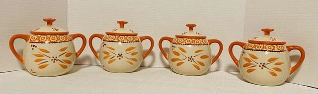 Cazuelas individuales con tapas Temptations Old World mandarina 16 oz