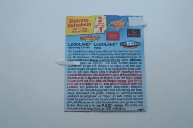 2 per 1 coupon Heide Park Legoland Gardaland Dungeons BigCity fino al 12/23