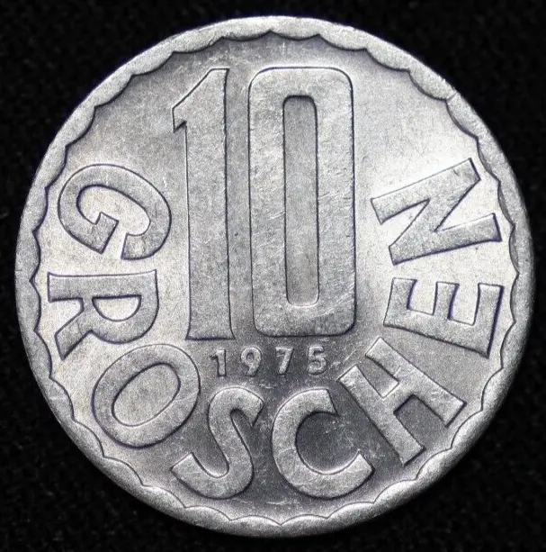 AUSTRIA ~ 1975 ~ 10 Groschen ~ Quality World Coin ☘️ W-#171 ☘️