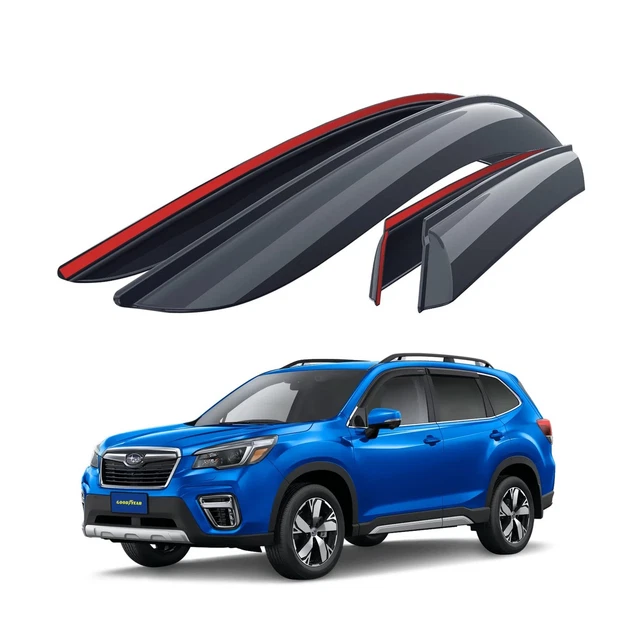 Goodyear Shatterproof Window Deflectors for Subaru Forester 2019-2023, Tape-o...