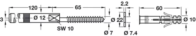 Staffa mensola galleggiante 120 mm, supporto di fissaggio nascosto per mensole staffe nascoste 2