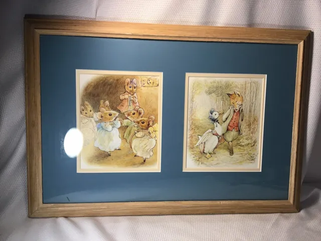 Peter Rabbit Beatrix Potter Professionally Framed Art Pictures Vintage