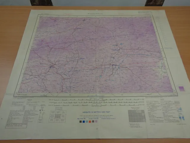 WW2 "RESTRICTED" RAF / Army map entitled "WAINGANGA" (INDIA) + NAGPUR etc