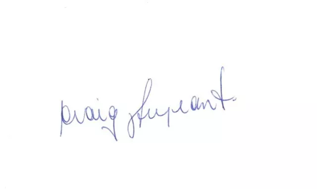 Craig Serjeant - Australia Test Cricketer - Hand Signed Card.