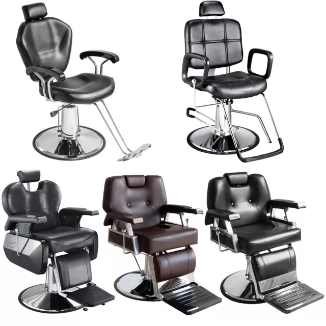 Heavy Duty Barber Chair Hydraulic Pump Swivel Reclining Hair Stylist Shaving UK