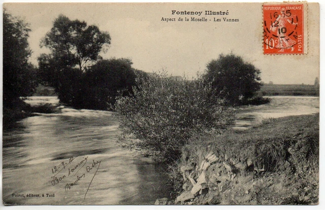 FONTENOY SUR MOSELLE - Meurthe et Moselle - CPA 54 - les vannes la moselle