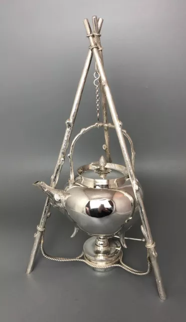 Victorian Silver Plated EPNS Spirit Kettle By Martin Hall c1854 ACLZX