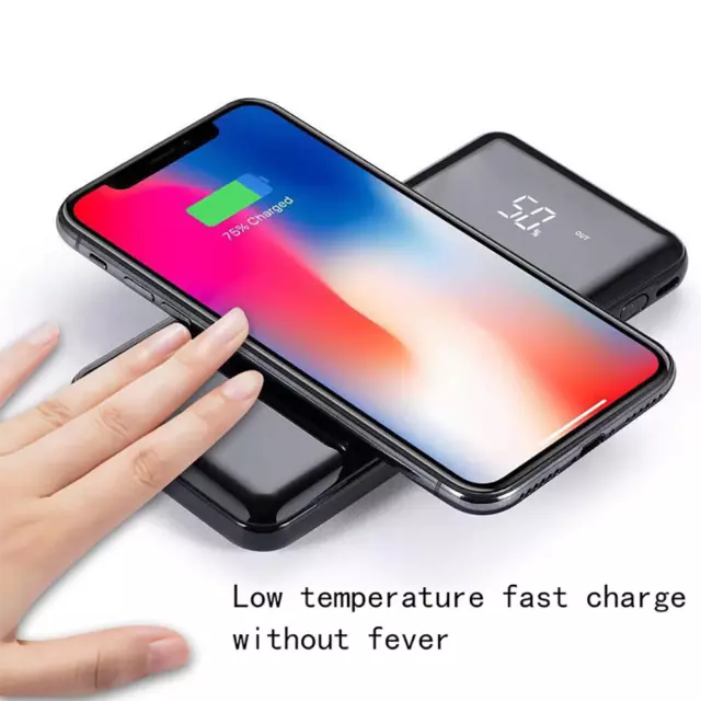 2 USB Wireless charger 9000000mAh Power Bank Fast Charging External Battery Pack