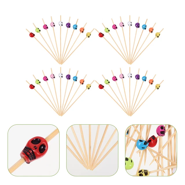 50 pz stick da cocktail scheletro spiedini da cocktail acrilici barre per cetrioli