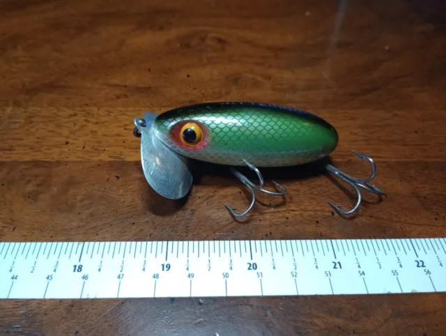 vintage? fishing lure Jitterbug Fred Arbogast Top water Bass Tackle Muskie Wood?