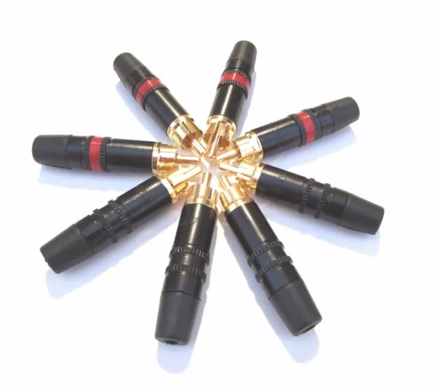 8 connecteurs de soudure professionnels Neutrik Gold RCA Phono NYS373 rouge et noir rean