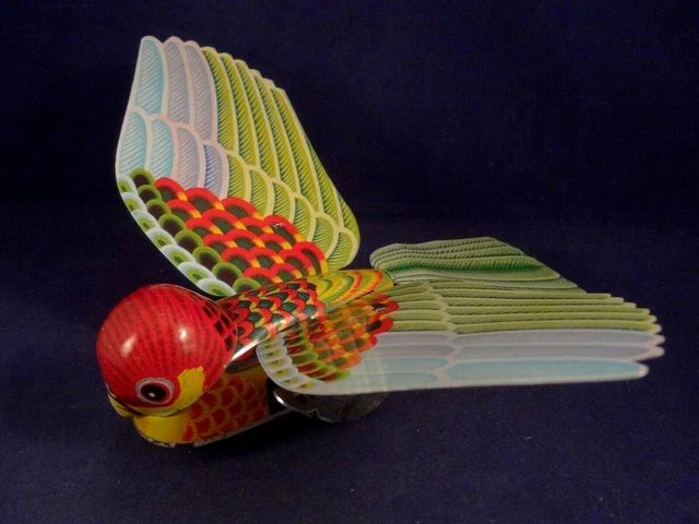 Ancien Jouet Mécanique Automate Tôle Papillon - Made In Japan - Années 60 YONE