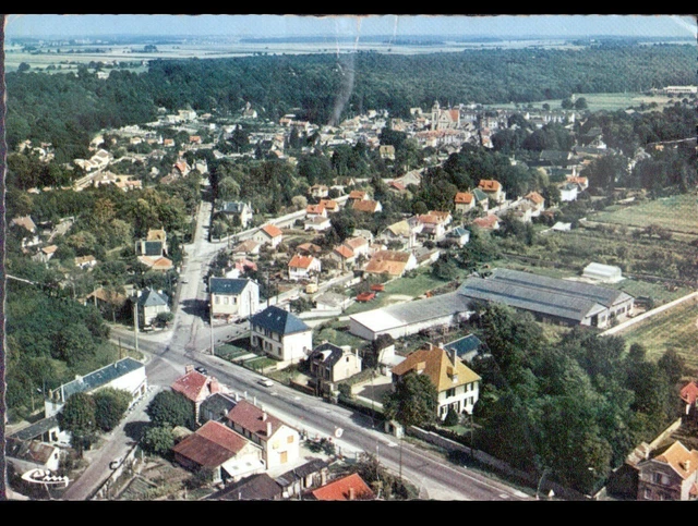 LIMOURS (91) VILLAS & EGLISE en vue aérienne en 1976