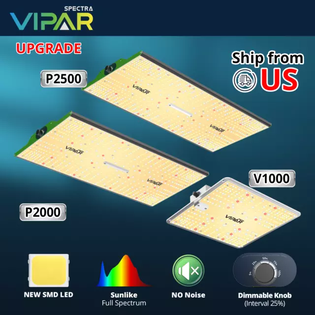 VIPARSPECTRA P2000 P2500 V1000 LED Grow Light Full Spectrum for Indoor Veg Bloom 2