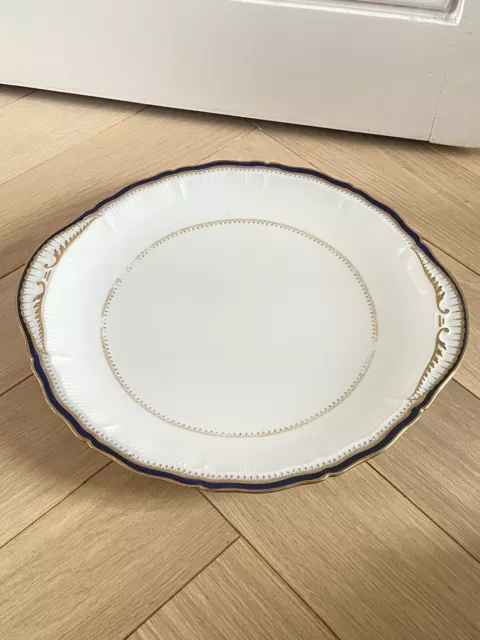 Superbe plat rond en porcelaine de Limoges Théodore Haviland - décor bleu & or