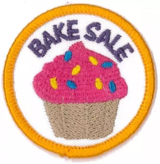 Girl Boy Cub BAKE SALE baked goods Baking Fun Patches Badge SCOUT GUIDE donation