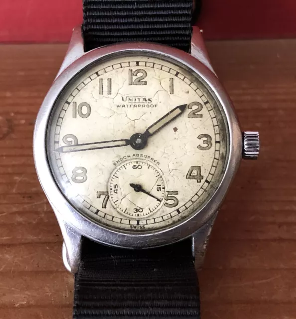 Vintage Arsa Unitas Manual Wind Watch Wwii Era - Gwo