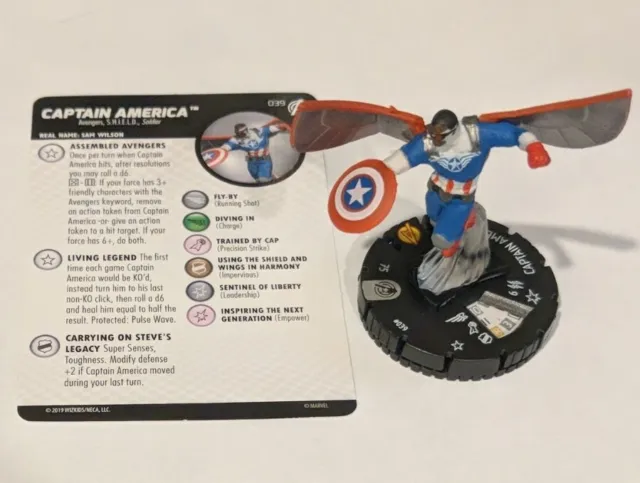 CAPTAIN AMERICA 039 Captain America and the Avengers Marvel Heroclix Rare