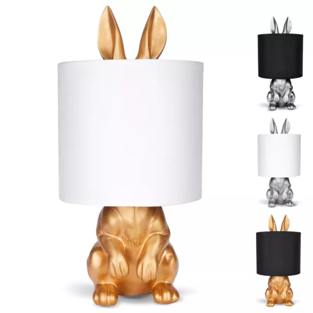 Tischlampe Rabbit  42 cm Tierische Tischleuchte Hase Keramik Lampe