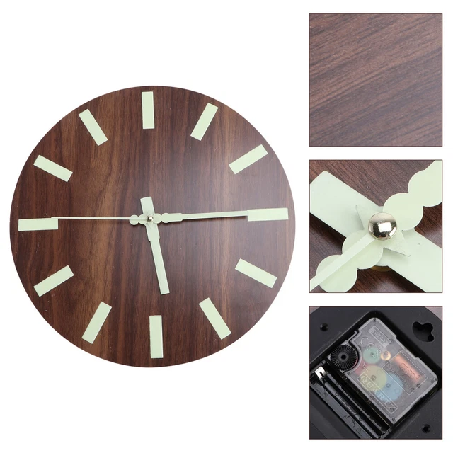 Reloj de madera creativo simple luz nocturna reloj colgante para Home Store Hotel