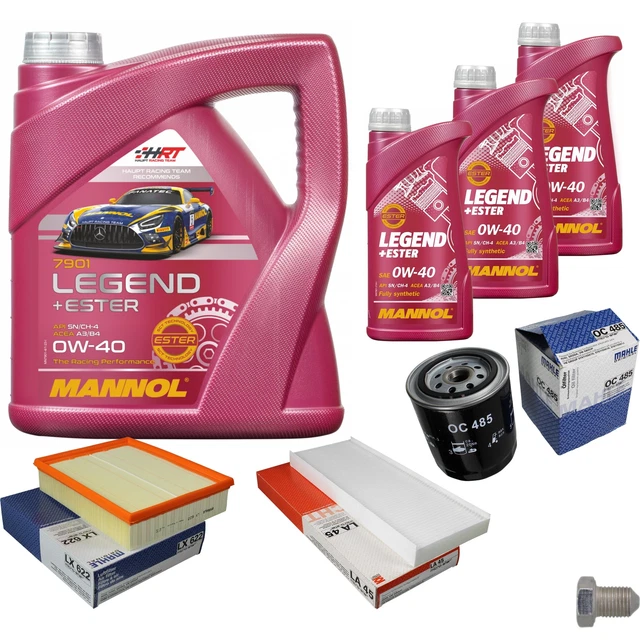 MAHLE Inspektionspaket 7 L MANNOL Legend+Ester 0W-40 für Audi A4 2.6