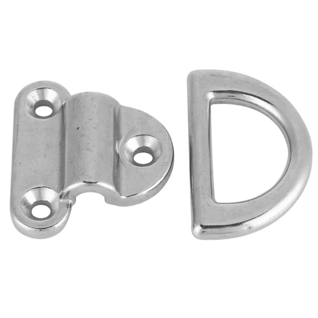 AU. 316 Stainless Steel Boat Folding Pad Eye Lashing D Ring Tie Down Cleat (4 Pc