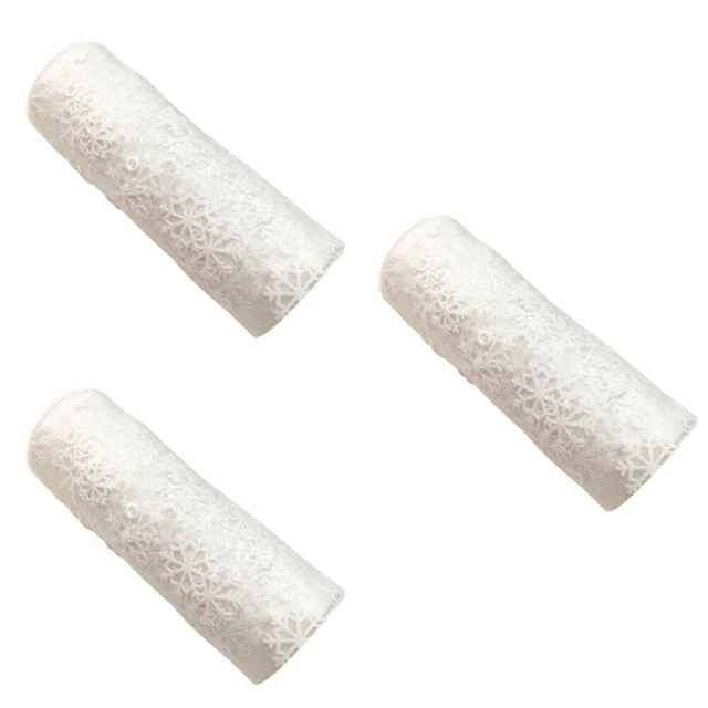 3 stücke 15 cm 10 yards Weihnachten Schneeflocke Tüll Rolle Glitzernde Organza