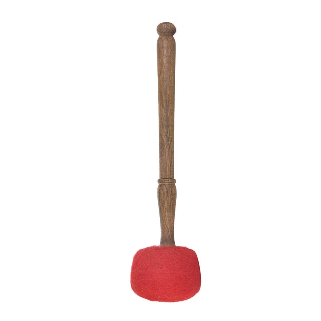 tibétain bouddhiste méditation bol chantant laine feutre marteau rouge