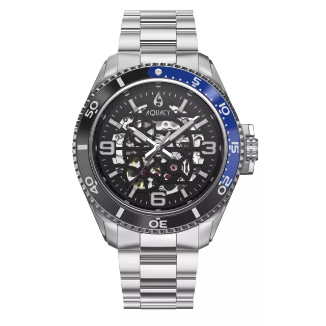Aquacy Hei Matau Skeleton 200M Men's Blue Miyota Movement Automatic Dive Watch