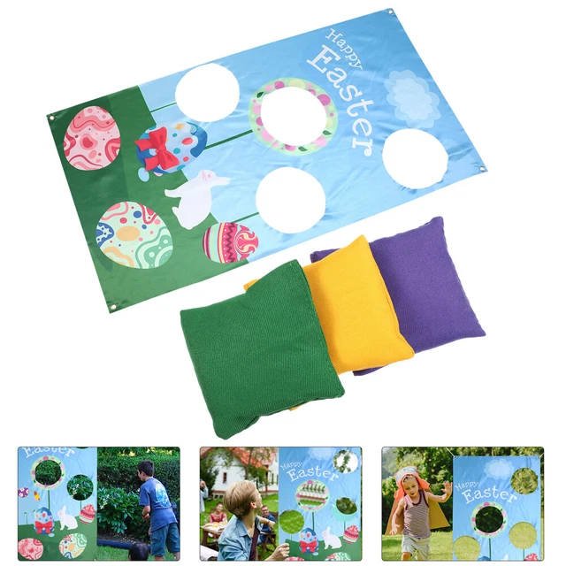1 Set Easter Toss Spiel Toy Easter Throwing Flag Indoor Outdoor Party Spiel