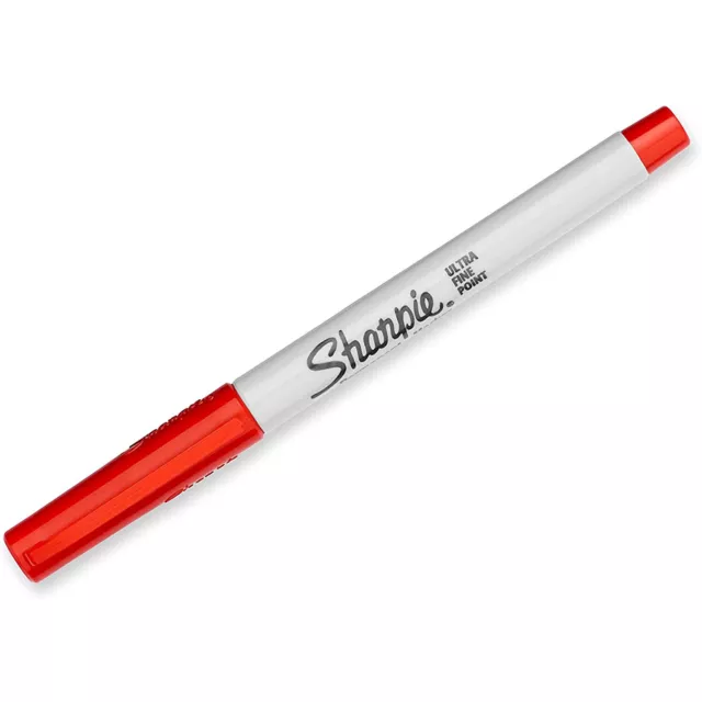 Sharpie Permanent Marker, Ultra Fine Point Red (Bulk Packaging)