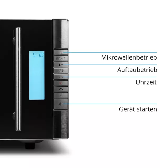 MEDION MD 14482 Mikrowelle mit Grill 20 Liter Garraum 800 Watt 8 Leistungsstufen 2