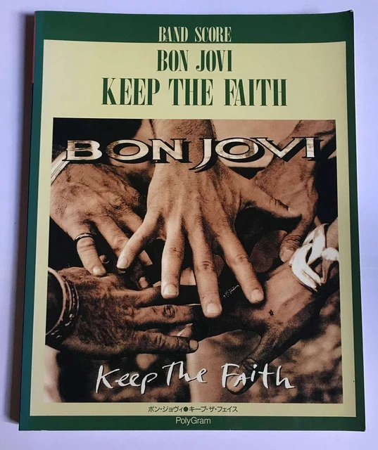 Bon Jovi Keep The Faith Band Score Japan Guitar Tab 17 68 Picclick Uk