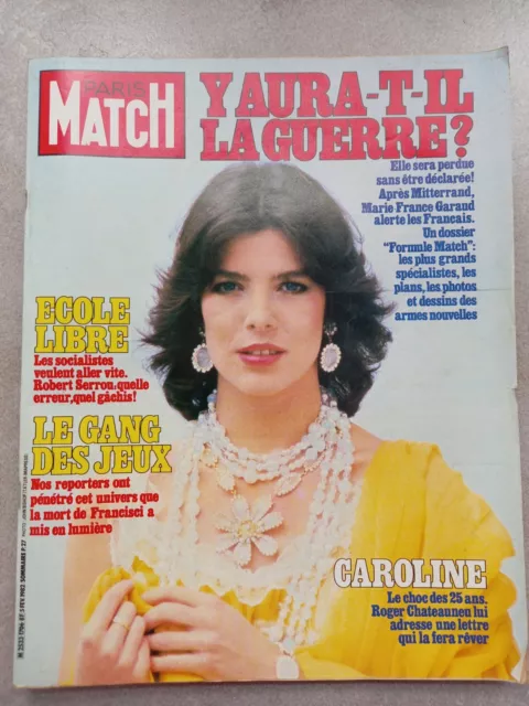 PARIS MATCH n°1706 05/02 1982 Caroline Monaco Babeth Hallyday Ava Gardner L26