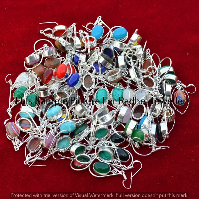 Turquoise & Mixed 5 pair Wholesale Lots 925 Silver Earrings Lot-19-E290