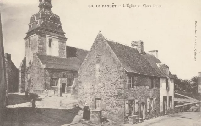 CPA LE FAOUET l'église et vieux puits