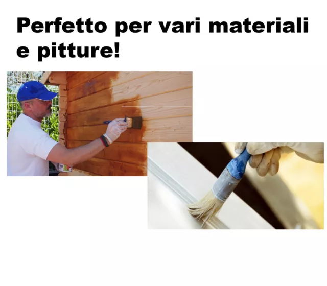 1pz pennello  per pittura 4" manico in gomma setole sintetiche verniciare smalto 2