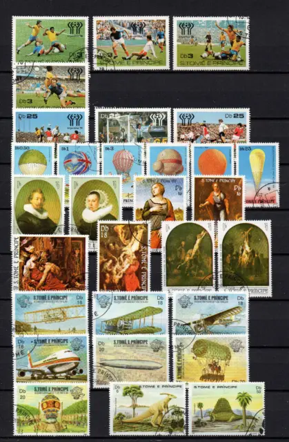 Briefmarken Sätze S. Sao Tome und Principe 1978 - 93  gest. s. Scan