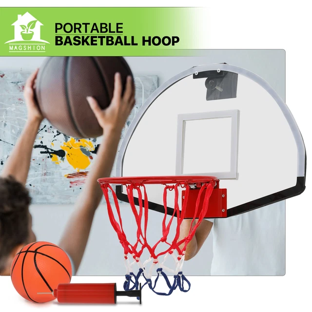 Crashproof Wall Mounted Hanging Basketball Hoop Over Door Polyethylene BackBoard