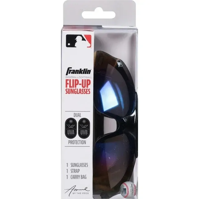 Franklin Sports Adult Baseball Flip-up Sunglasses, MLB Deluxe, Unisex