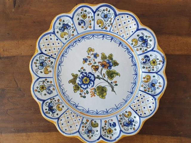 Assiette céramique émaillée espagnole MavéTalavera  30 cm