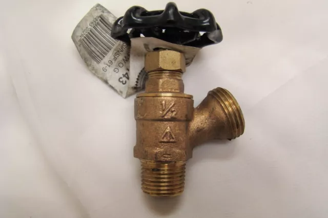 107-143 (T-521) - Legend 1/2" Brass Boiler Drain Valve, 1/2" MTP, 125 PSI