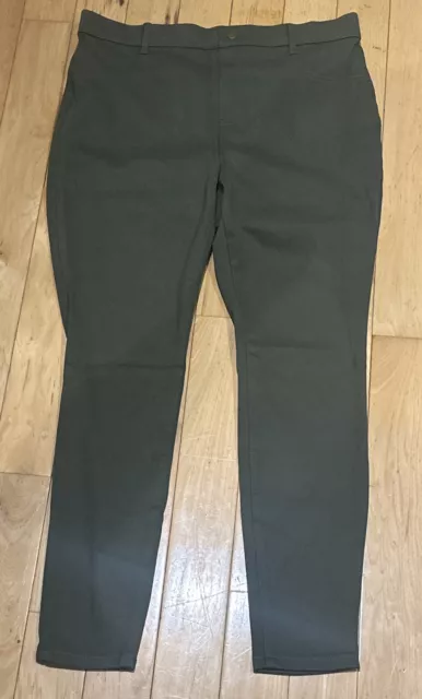 TIME AND TRU womens pull on green stretch jeggings Pants Size XL