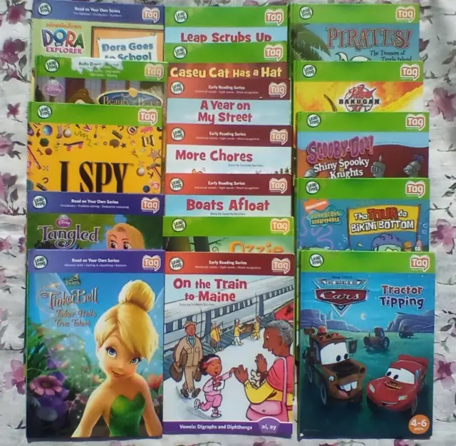 Lot of 17 Leap Frog Leap Reader Tag Interactive Reading Books